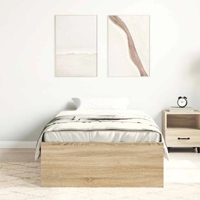 Estrutura de cama 100x200 cm carvalho sonoma