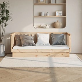 821579 vidaXL Sofá-cama 90x190 cm madeira de pinho maciça