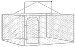 Canil de exterior com telhado 200x200x150 cm