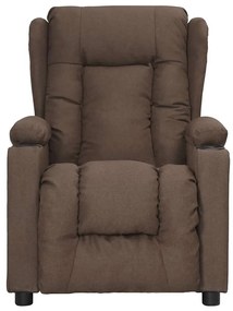 Poltrona de massagens tecido cinzento-acastanhado