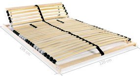 Estrado de ripas com 28 ripas 7 zonas 120x200 cm