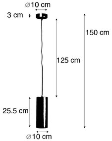 LED Candeeiro suspenso preto lâmpada- WiFi GU10 - TUBO Design,Moderno