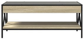 Mesa de centro luzes LED Infinity 90x50x38 cm carvalho sonoma
