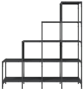 Estante 122x30x132 cm derivados de madeira e metal preto