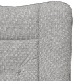 Poltrona Relaxante vidaXL Tecido Cinza Nuvem