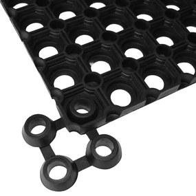 Tapete de porta retangular 40x60 cm borracha