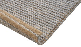Tapete de lã cinzenta 140 x 200 cm BANOO Beliani