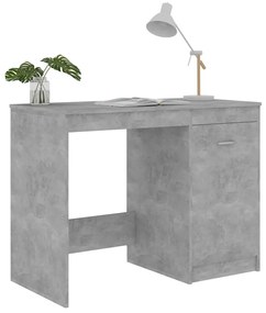 Secretária 100x50x76 cm derivados de madeira cinzento cimento