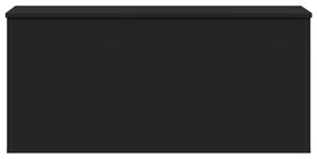 Caixa de arrumação 100x42x46 cm derivados de madeira preto