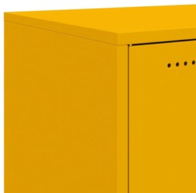 Aparador 68x39x72 cm aço amarelo mostarda