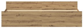 Cama vidaXL Artisan Carvalho 200x200 cm Madeira Ingenierada