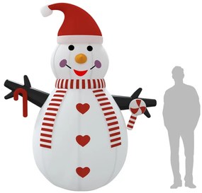 Boneco de neve insuflável com luzes LED 300 cm