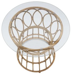 MESA DE CENTRO PANAMA Ø 50X50 CM CASTANHO