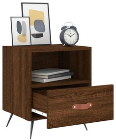Mesa de cabeceira 2 pcs derivados de madeira carvalho castanho