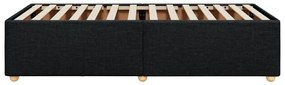 Estrutura de cama sem colchão 90x200 cm tecido preto