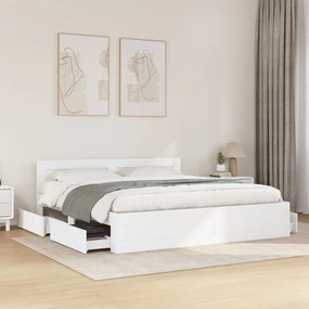vidaXL Estrutura de cama c/ cabeceira sem colchão 180x200 cm branco
