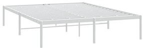 Estrutura de cama 140x200 cm metal branco