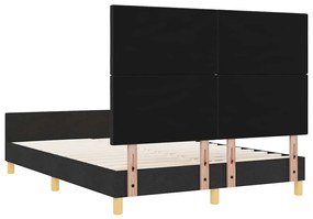 Cama vidaXL Preta 140x200 cm em Tecido