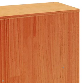 Cama sem colchão 200x200 cm pinho maciço castanho-mel