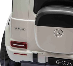 Carro elétrico Crianças 3 a 7 anos Mercedes-Benz 12V G580 Bateria Lìtio, controlo Remoto Branco