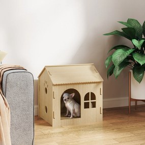 PawHut Casota para Cães Casa para Cães para Interior com Janelas Desen