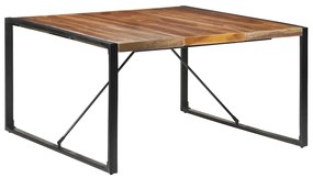 Mesa de jantar 140x140x75 cm madeira maciça