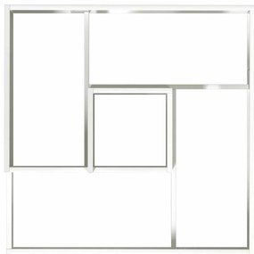 Vaso de Plástico Branco Plástico Médio Inserções Decorativas