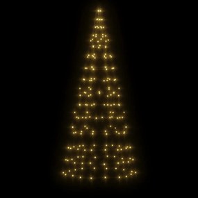 Árvore de Natal LED no mastro 200 LEDs branco quente 180 cm
