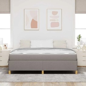 Cama Box Outros Taupe e Branco 180 x 200 cm tecido