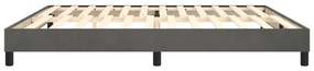 Estrutura de cama sem colchão 200x200 cm veludo cinzento-escuro