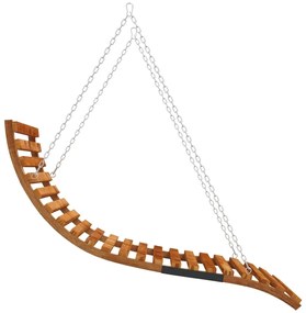 Cama baloiço 115x147x46cm madeira curvada c/ acabamento em teca