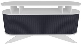 Aparador Stor – Branco/Antracite – 150x43x75 cm