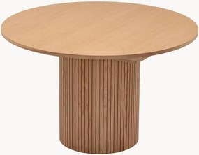 Mesa de jantar redonda extensível em madeira de carvalho Toscana, Ø 120-160 cm