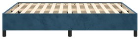 Estrutura de cama 140x190 cm veludo azul-escuro