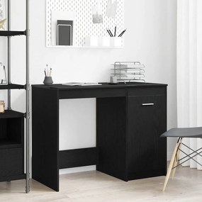 Mesa vidaXL Preta de Carvalho 100x50x76 cm em Madeira Envernizada