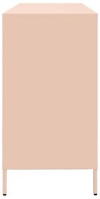 Aparador 135x39x73,5 cm aço laminado a frio rosa