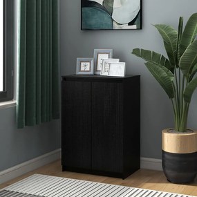 vidaXL Aparador pinho maciço 60x36x84 cm preto