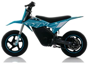Mini moto eléctrica velocidade até 13 Km/h C/Limitador RFN Warrior Kids SX-E150 150W 12/12” Supermotard Azul Celeste