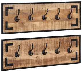 Bengaleiros 2 pcs 80x8x25 cm madeira mangueira maciça áspera