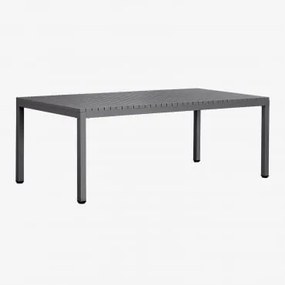 Rectangular Dining Table 210x100 Cm In Marti Aluminum Cinza Grafito - Sklum