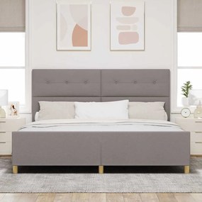 Cama Taupe vidaXL 200x200 cm em Tecido