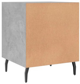 Mesa cabeceira 2pcs 40x40x50 cm derivados madeira cinza cimento