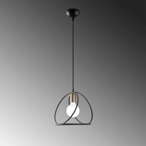Candeeiro de Teto Circle – Preto – 26 x 26 cm