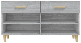 Sapateira 102x35x55 cm derivados de madeira sonoma cinza
