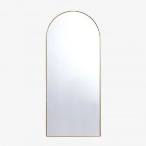 Espelho De Parede De Metal Belm Amarelho Ouro & 90 X 200 Cm - Sklum
