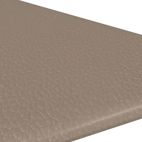 Painel parede 12pcs 30x30cm couro artificial 0,54 m² cappuccino