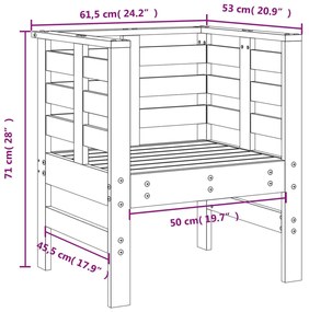 Cadeiras de jardim 2 pcs 61,5x53x71cm pinho maciço castanho-mel