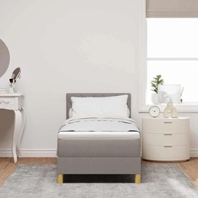 Cama Box Spring com Colchão Taupe 80x200 cm Tecido