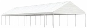 vidaXL Gazebo com telhado 20,07x5,88x3,75 m polietileno branco