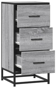 Aparador 35,5x35x76 cm deriv. de madeira/metal cinzento sonoma